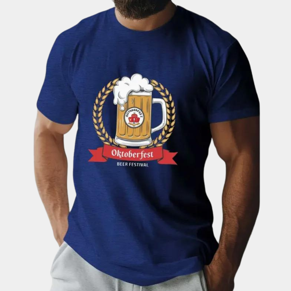 Pyt Oktoberfest klassiek bier T-shirt voor heren – comfortabel en ademend T-shirt met feestelijk Beiers ontwerp, ideaal voor bierfeesten en thema-evenementen.
