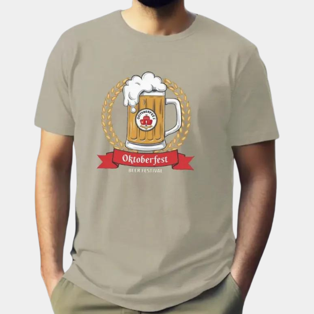 Pyt Oktoberfest klassiek bier T-shirt voor heren – comfortabel en ademend T-shirt met feestelijk Beiers ontwerp, ideaal voor bierfeesten en thema-evenementen.