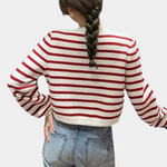 Alenka – Stijlvol gestreept vest voor dames – Elegant vest met een trendy streepdesign, ideaal voor een modieuze en comfortabele uitstraling in elke casual setting. Perfect voor zowel de lente als herfst.
