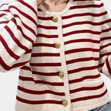 Alenka – Stijlvol gestreept vest voor dames – Elegant vest met een trendy streepdesign, ideaal voor een modieuze en comfortabele uitstraling in elke casual setting. Perfect voor zowel de lente als herfst.