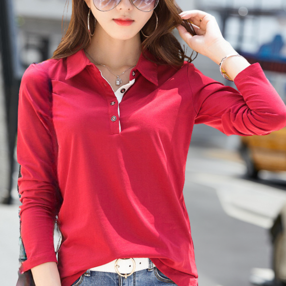 Denica – Casual zomers damest-shirt in lichte stof, ideaal voor een comfortabele en relaxte zomerstijl.