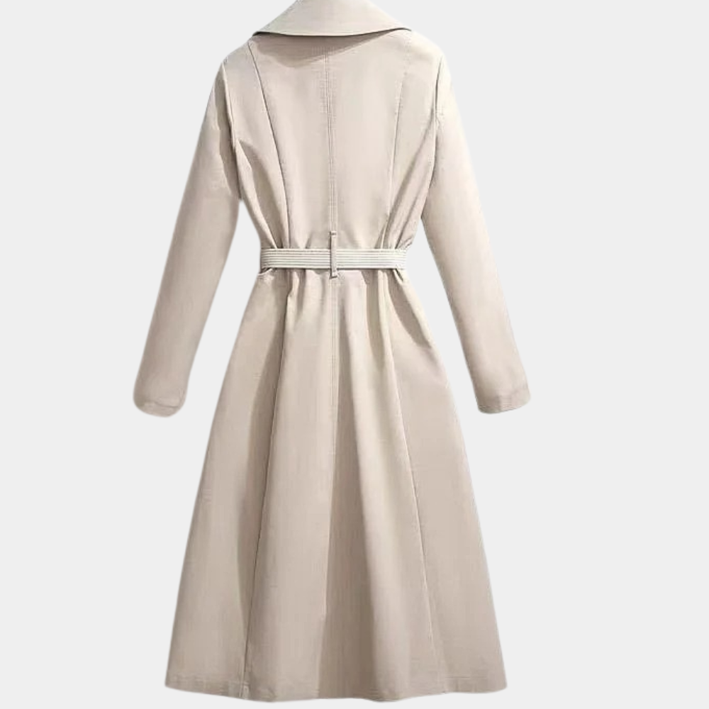Aurembiaix luxe dames trenchcoat met elegante riem, perfect voor een stijlvolle zomerlook.