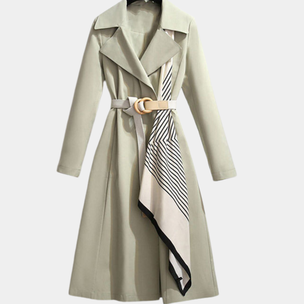 Aurembiaix luxe dames trenchcoat met elegante riem, perfect voor een stijlvolle zomerlook.