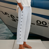 Dames Gestreepte Broek met Elastische Taille