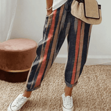 Dames Broek met Elastische Taille en Print