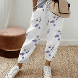 Dames Broek met Elastische Taille en Print