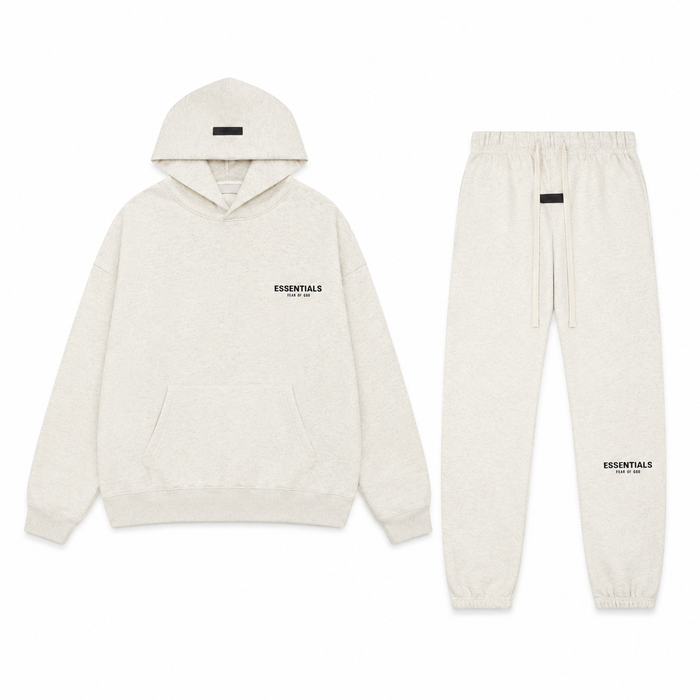 Heren Premium Comfort Set – Hoodie & Joggingbroek – Crème