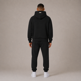 Heren 1977 Premium Streetwear Set – Hoodie & Joggingbroek – Zwart