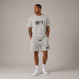 Premium Heren Summer Set Gebroken Wit – Zacht Katoen, Oversized en Tijdloos Stijlvol