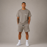 Premium Heren Summer Set Kaki  – Zacht Katoen, Oversized en Tijdloos Stijlvol