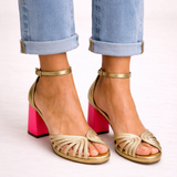 Dames Sandalen met Blokhak en Enkelband