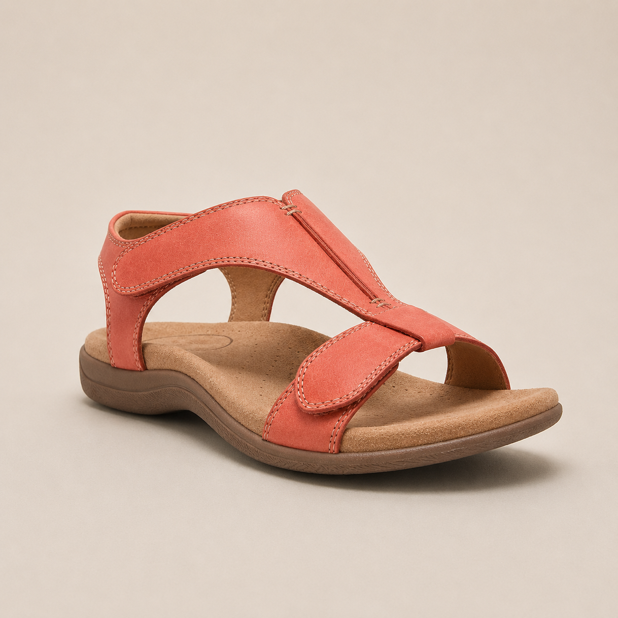 Dames Sandalen met Kruisbanden en Klittenbandsluiting