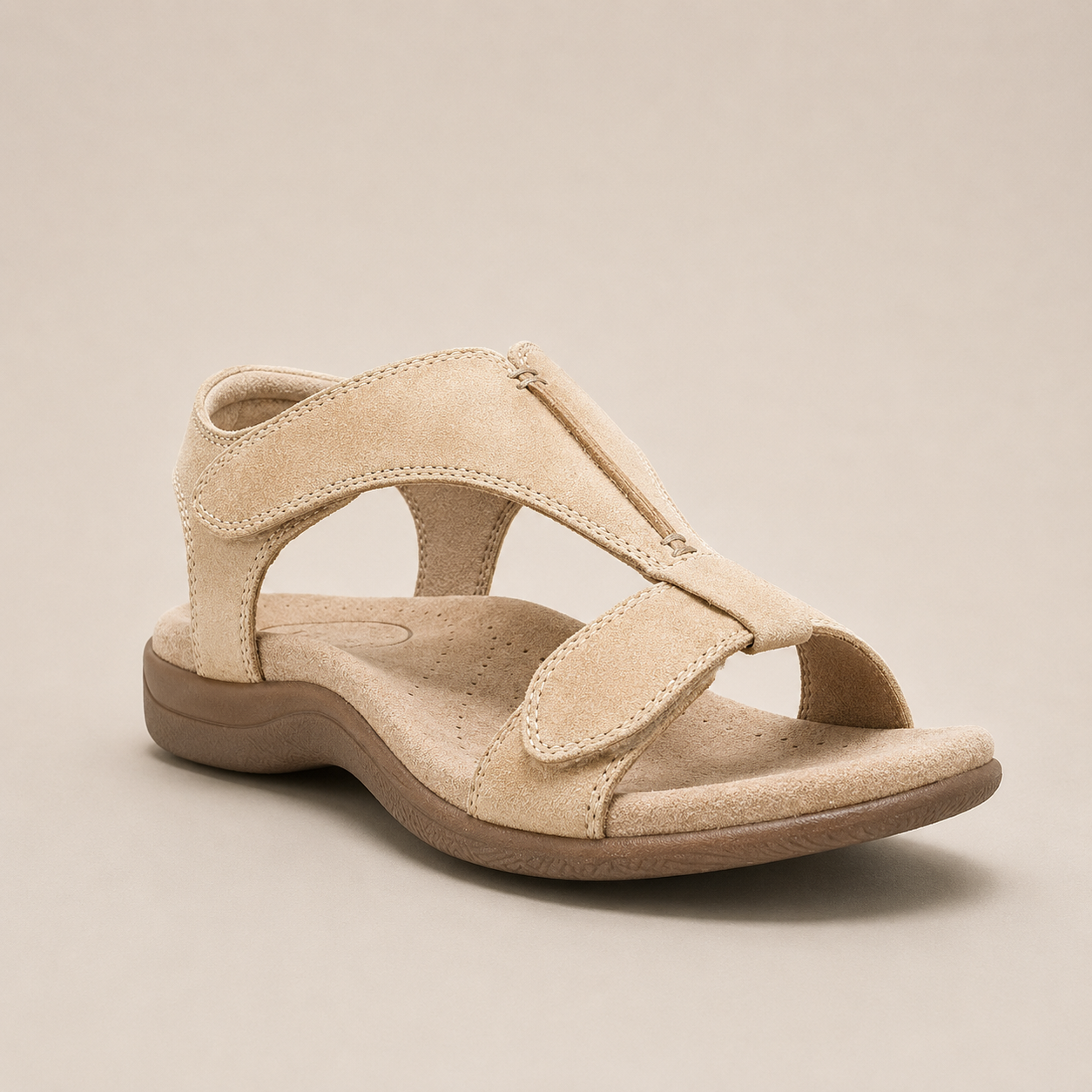 Dames Sandalen met Kruisbanden en Klittenbandsluiting