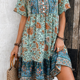 Bohemian Tuniekjurk met Print en V-Hals