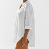 Dames blouse met oogprint en knoopsluiting