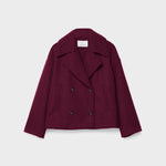 Elara chique korte jas voor dames – stijlvolle jas met dubbele rij knoopsluiting, hoogwaardige stof en comfortabele pasvorm, perfect voor werk of speciale gelegenheden.