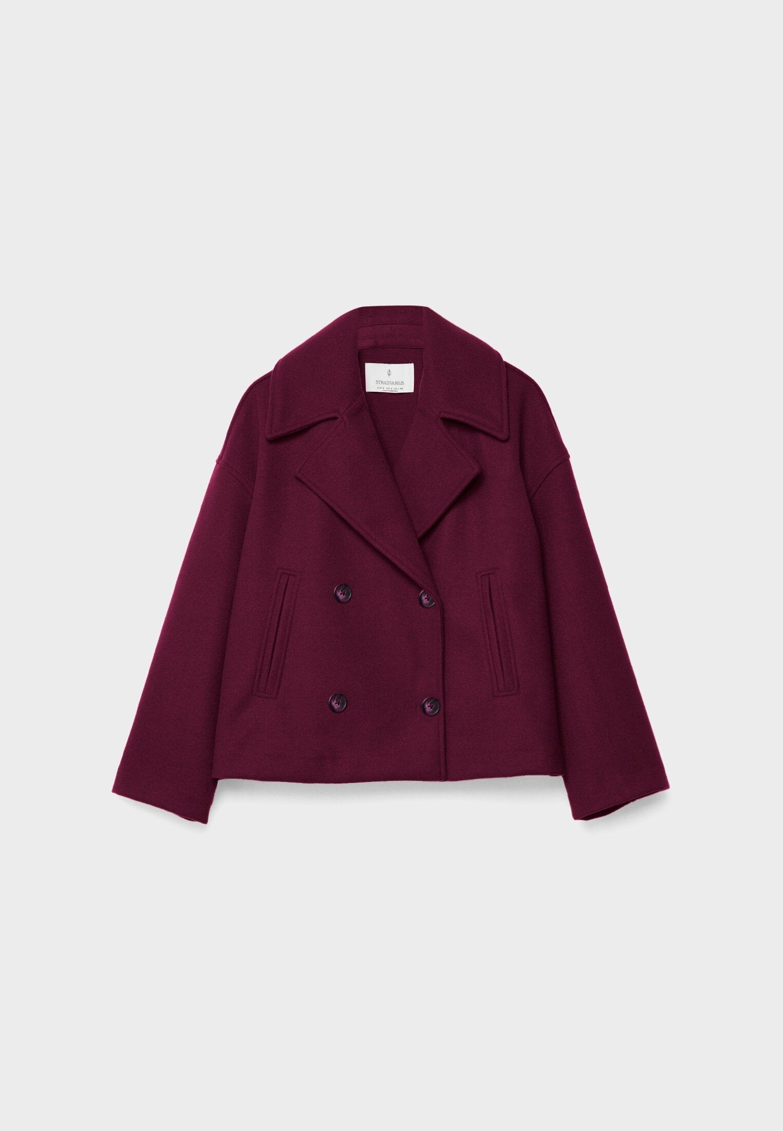 Elara chique korte jas voor dames – stijlvolle jas met dubbele rij knoopsluiting, hoogwaardige stof en comfortabele pasvorm, perfect voor werk of speciale gelegenheden.