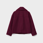 Elara chique korte jas voor dames – stijlvolle jas met dubbele rij knoopsluiting, hoogwaardige stof en comfortabele pasvorm, perfect voor werk of speciale gelegenheden.