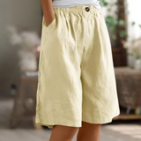 Dames Linnen Shorts met Elastische Taille