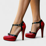 Dames Sandalen met Blokhak en Enkelbandje