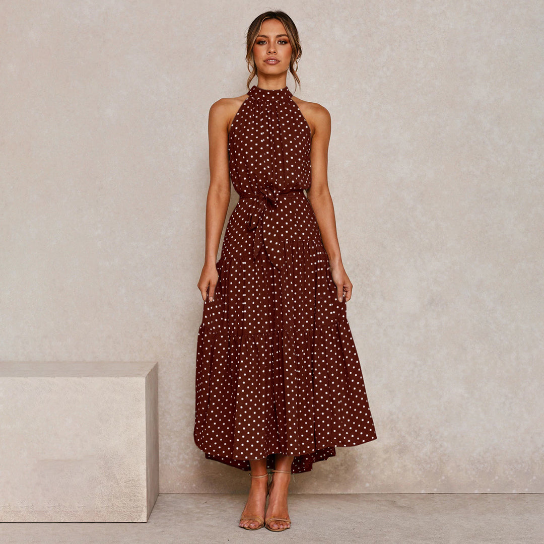 AIMEE elegante en stijlvolle lange zomerjurk van lichtgewicht, ademende stof met flatterende pasvorm en tijdloos design.