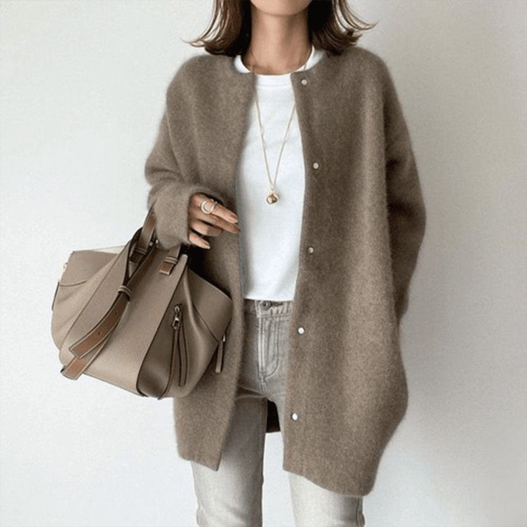 Elegant dames vest met zachte textuur – stijlvol en comfortabel ontwerp, ideaal voor koele dagen en een verfijnde look.