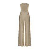 Dames Jumpsuit met Wijde Pijpen en Bandeauhals