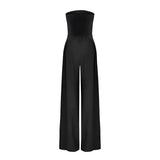 Dames Jumpsuit met Wijde Pijpen en Bandeauhals