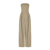 Dames Jumpsuit met Wijde Pijpen en Bandeauhals