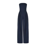 Dames Jumpsuit met Wijde Pijpen en Bandeauhals