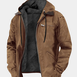 Heren winterjas met slim fit en zachte voering