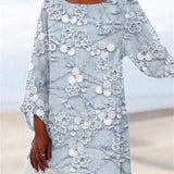 Gebloemde Tuniek met 3D Bloemappliqués