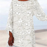 Gebloemde Tuniek met 3D Bloemappliqués