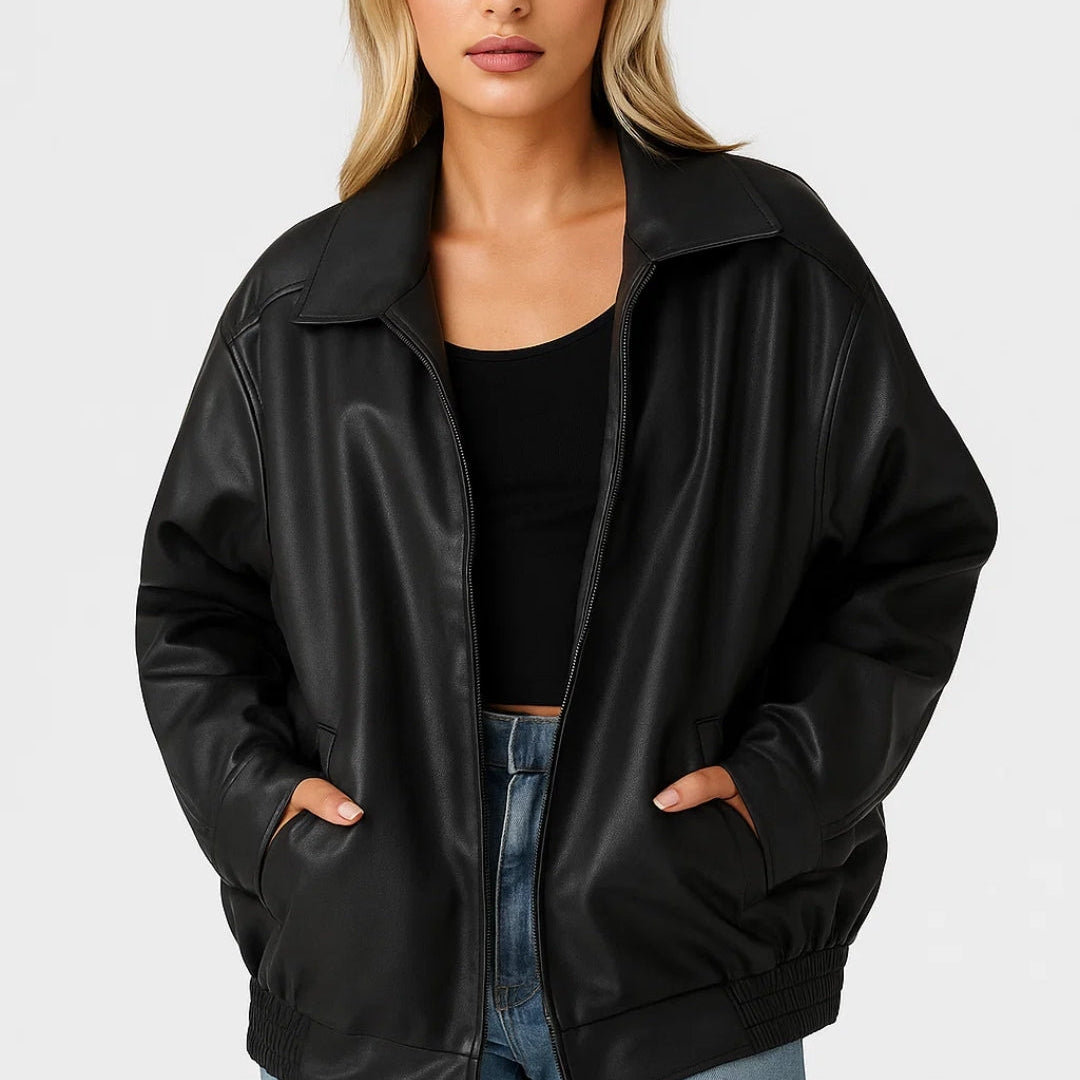 Oversized Dames Bikerjas