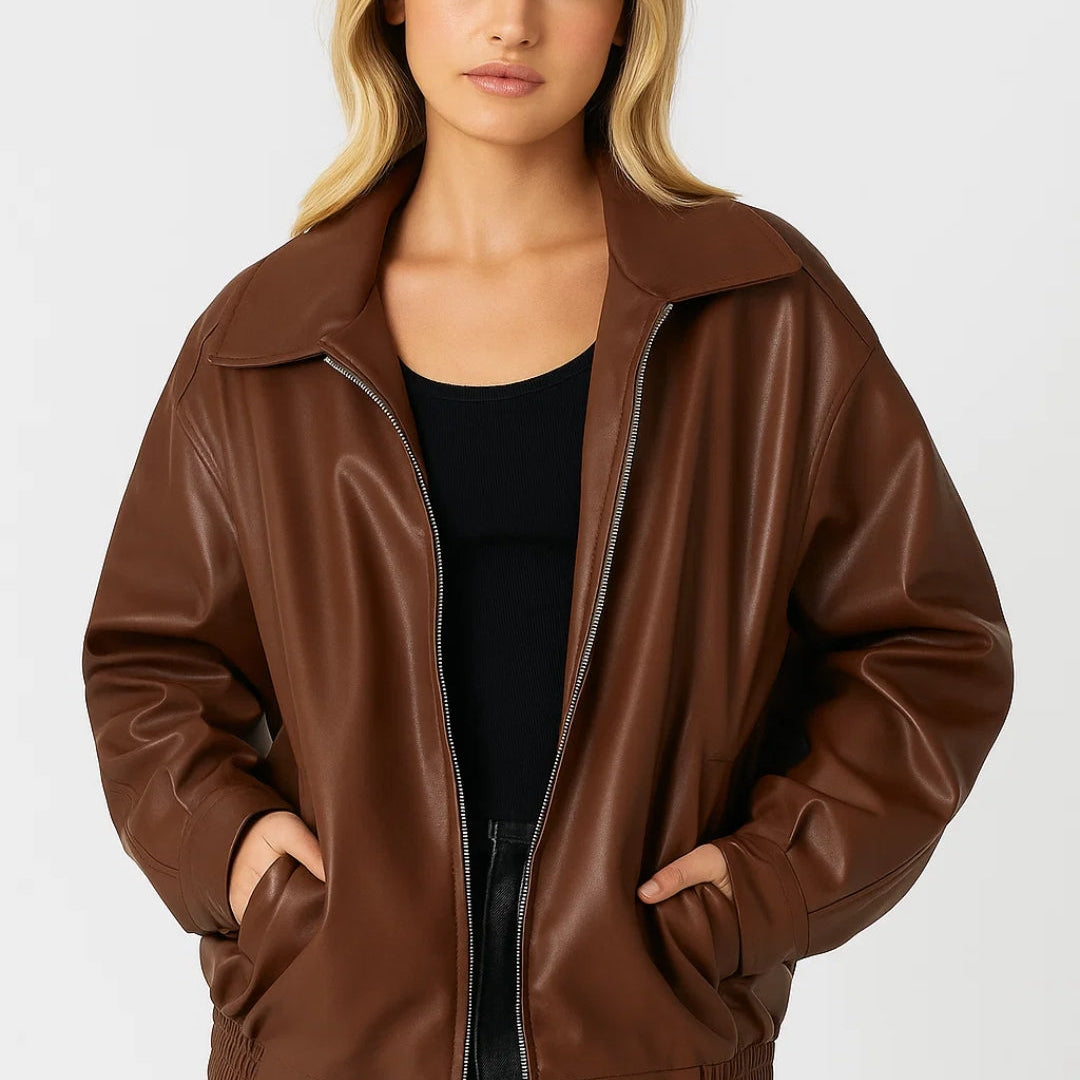 Oversized Dames Bikerjas