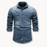 Slim Fit Overhemd met Strepen en Borstzak