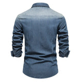 Slim Fit Overhemd met Strepen en Borstzak