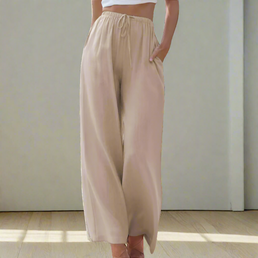 Dames broek met ballonpijpen en elastische taille