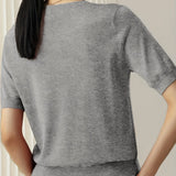 Casual dames T-shirt met korte mouwen, perfect voor de lente en dagelijkse outfits.