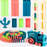 Magic Domino Trein automatische stenenlegger – zet eenvoudig dominostenen op een rij voor spannend en onderhoudend spelplezier voor kinderen en gezinnen.