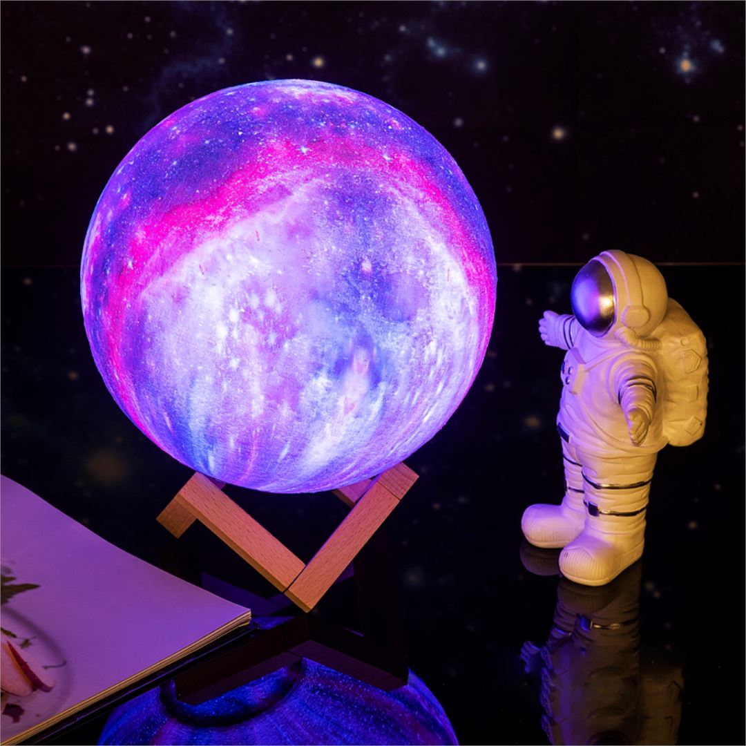 MoonLight draadloze 3D LED nachtlamp – sfeervolle lamp met modern ontwerp, ideaal voor slaapkamer, woonkamer of kinderkamer.