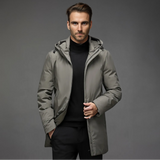 Winterjas voor heren met afneembare capuchon en slim fit