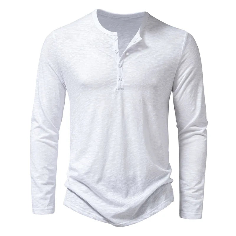 Lorenzo lang heren shirt met knopen in diverse kleuren – zachte stof, regular fit pasvorm en stijlvolle casual look.