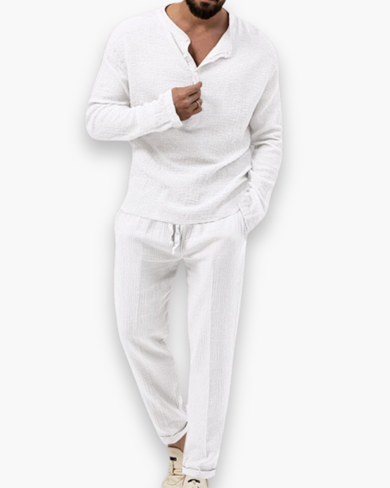 Dario herenset – chique combinatie van broek en top, moderne pasvorm met stijlvolle afwerking voor formele en casual gelegenheden.