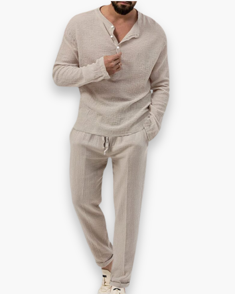 Dario herenset – chique combinatie van broek en top, moderne pasvorm met stijlvolle afwerking voor formele en casual gelegenheden.