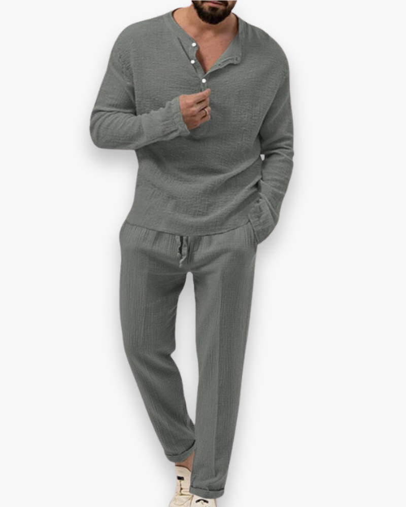 Dario herenset – chique combinatie van broek en top, moderne pasvorm met stijlvolle afwerking voor formele en casual gelegenheden.