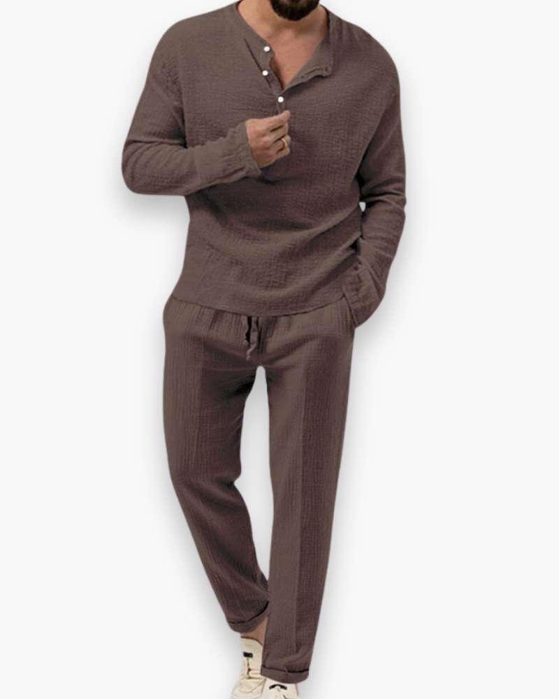 Dario herenset – chique combinatie van broek en top, moderne pasvorm met stijlvolle afwerking voor formele en casual gelegenheden.