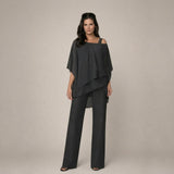 Dames Tweedelige Broekset met Off-Shoulder Top