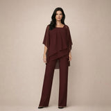 Dames Tweedelige Broekset met Off-Shoulder Top