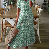 Maxi Jurk met Bloemenprint en V-Hals